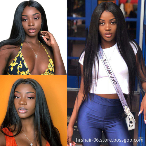 Wholesale Indian human hair lace front wig with baby hair